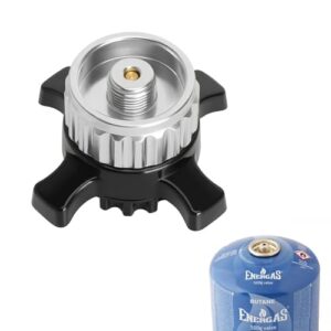 Gaskartuschen Adapter für Campingaz, Adapter Gaskartusche für Campingaz auf EN417 7/16, Silber