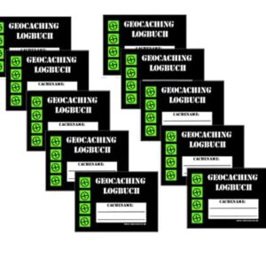 10 wasserfeste Geocaching-Logbücher in einer praktischen Filmdose, ideal für die Dokumentation von Funden und speziell entwickelt für das Hobby Geocaching