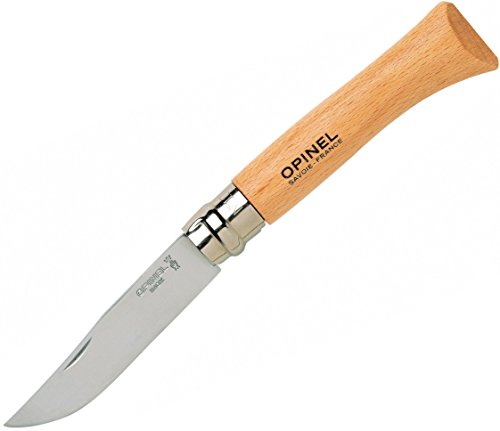 Opinel Inox Messer Erwachsene, Blister, Natur, robuste Konstruktion, hochwertige Materialien