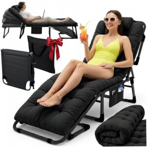 Komfortables Klappbares Gästebett und Sonnenliege mit Matratze und Kissen für Camping, Garten und Gäste - Schlaf und Entspannung sicherstellen