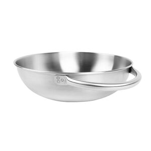 Tatonka Bowl mit Grip - leichte Schüssel aus 18/8 Edelstahl mit Henkel und Volumenskalierung - rostfrei, lebensmittelrechtlich und resistent gegen Fruchtsäuren - Ø 18 x 5 cm - 165 Gramm (Packung mit 2)
