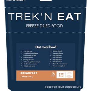TREK'N EAT Oat Meal Bowl, gesunde Outdoor-Nahrung, wiederverschließbarer Beutel, natürliche Inhaltsstoffe ohne Konservierungsstoffe oder Geschmacksverstärker