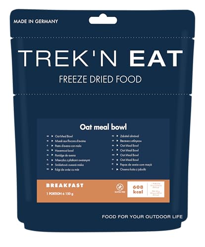 TREK'N EAT Oat Meal Bowl, gesunde Outdoor-Nahrung, wiederverschließbarer Beutel, natürliche Inhaltsstoffe ohne Konservierungsstoffe oder Geschmacksverstärker