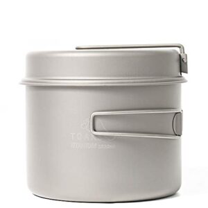 Vielseitige Titan-Pfanne für Outdoor-Situationen, 1600ml Fassungsvermögen, robustes Material, Deckel oder Kasserolle verwendbar
