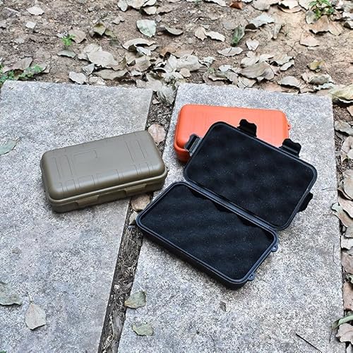 Wasserdichte Survival-Kit-Box, tragbarer Aufbewahrungsbehälter für den Außenbereich, ideal für Campingausrüstung und Notfallbedarf, robustes Design und widerstandsfähig gegenüber den Elementen.