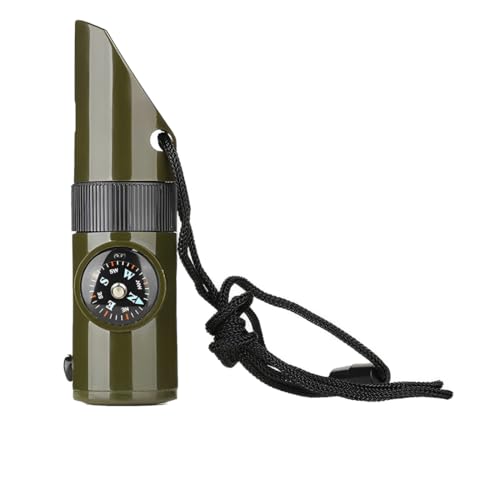 Multifunktionales Outdoor-Gerät mit Signalpfeife, Kompass, Lupe und Thermometer für sichere Outdoor-Aktivitäten wie Camping und Wandern