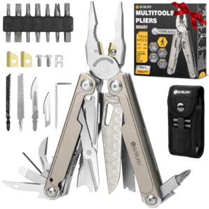 Multifunktionswerkzeug mit Zange, Schere und austauschbarer Säge - Profi EDC Taschenmesser für Männer