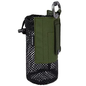Taktische Molle-Wasserflasche-Beutel mit Karabiner und Mesh-Flaschenhalter für Reisen, Angeln, Jagd oder Wandern