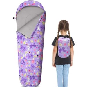 MHJY Shlafsack Camping für Jungen und Mädchen, ideal für Outdoor Camping Wandern Backpacking 3-Jahreszeiten kinderschlafsack 178 cm