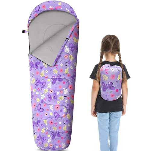 MHJY Shlafsack Camping für Jungen und Mädchen, ideal für Outdoor Camping Wandern Backpacking 3-Jahreszeiten kinderschlafsack 178 cm
