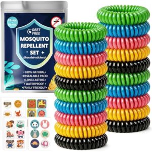 Mückenschutz Armband mit Mückenpflastern für Kinder und Erwachsene, ideal für Camping, Reisen und Outdoor-Aktivitäten