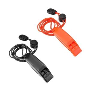Signalpfeife, Notfallpfeife mit Kordel, 2 Pcs, Trillerpfeife Laut für Notfälle, Rettungspfeife Outdoor
