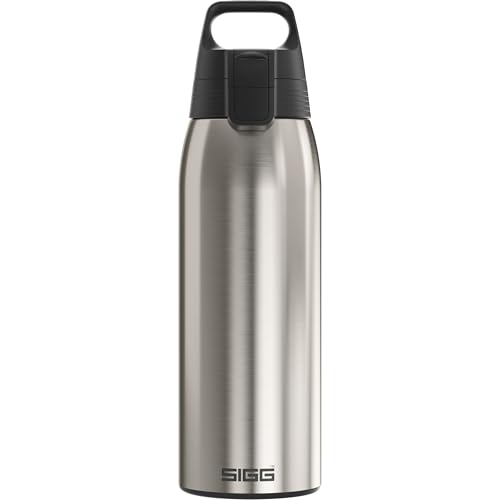 SIGG Shield ONE Brushed 1 Liter Edelstahl Trinkflasche, BPA-frei, Auslaufsicher und leicht zu tragen für Outdoor- und Fitnesszwecke