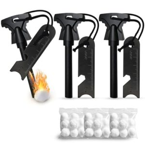 Ferrocerium Feuerstahl Vipuikos, 3 Stück, Notfall-Feuerzeug für Outdoor-Aktivitäten, Camping und Wandern