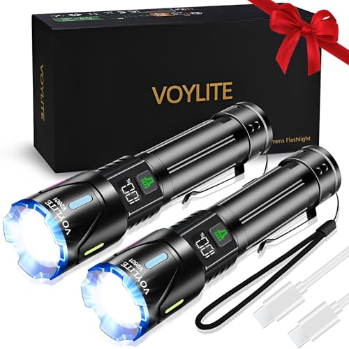 Taschenlampe mit 1000000 Lumen, bis zu 1500m Reichweite, 3 Leuchtmodi & Zoombar, IPX7 Wasserdicht, ideal für Camping/Outdoor/Wandern