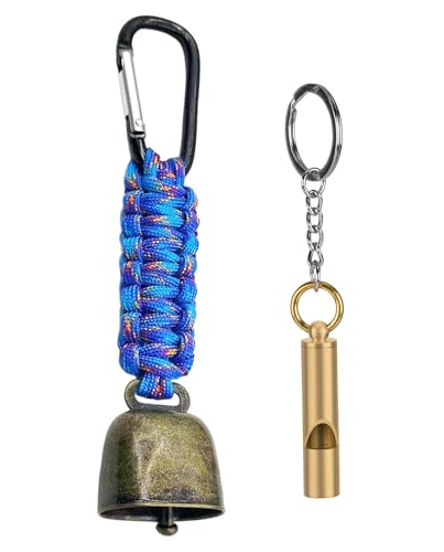 Sicherheits-Kit für Outdoor-Abenteuer mit Bärenglocke und Pfeife für Wandern, Camping, Überleben und Reisen