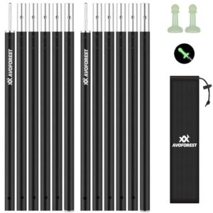 AVOFOREST Zeltstangen für Camping, Aluminium-Zeltstange, Höhe 72–204 cm, Sonnensegel Stange, Sturmsicher und Wetterfest