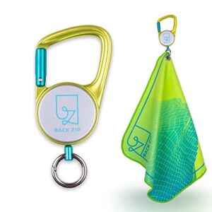 Praktisches Wanderzubehör: Mikrofaser Handtuch mit Karabiner Rolle für Schweißtuch, Mini Handtuch und Sporthandtuch