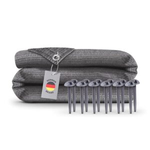 Vorzeltteppich für Camping, Reise und Freizeit - robuste Konstruktion, trockene Oberfläche, Befestigung mit 12 Metallösen und Kunststoffheringen
