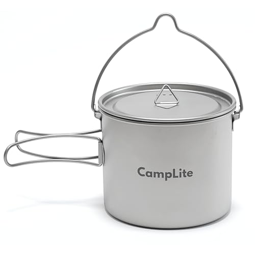 Titan-Kochtopf für Camping und Outdoor, 1100ml Füllmenge, ultraleichtes Gewicht von nur 168g, ideal für Trekking, Bikepacking und Bushcraft