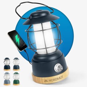 Campinglampe aufladbar mit Powerbank 5200mAh, wasserdicht und dimmbar, kompakte Outdoor-Lampe mit langem Akkulaufzeit von bis zu 200 Stunden.