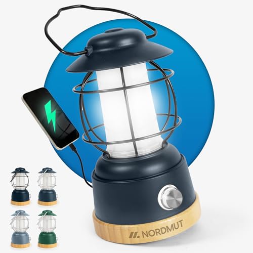 Campinglampe aufladbar mit Powerbank 5200mAh, wasserdicht und dimmbar, kompakte Outdoor-Lampe mit langem Akkulaufzeit von bis zu 200 Stunden.