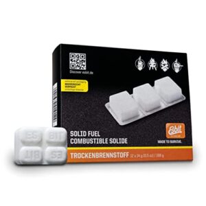 Esbit Trockenbrennstoff - 12 x 14 g Tabletten für Campingkocher zum Kochen und Erwärmen von Speisen und Getränken