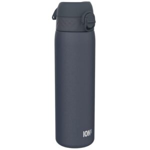 Ion8 Leicht Stahl-Trinkflasche mit 600 ml Fassungsvermögen, Auslaufsicherung und Einhandöffnung. Ideal für den Alltag oder Reisen.
