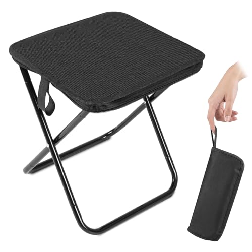 Kulala Klapphocker Faltbar, Leichter Campinghocker bis 120kg belastbar, Tragbarer Angelhocker Klappbar für Camping, Wandern, Angeln und Gartenarbeit