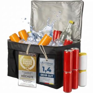 XXL-Kühltasche, 45 Liter, schwarz - perfekte Kühltasche für Reisen und Camping