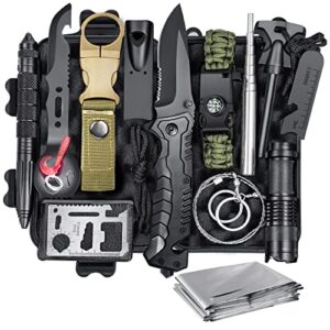 13 in 1 Notfallsurvival-Ausrüstung mit Camping-Zubehör und Geschenken für Männer, Papa oder Geburtstagsgeschenke für Outdoor-Abenteuer wie Angeln, Jagen und Wandern
