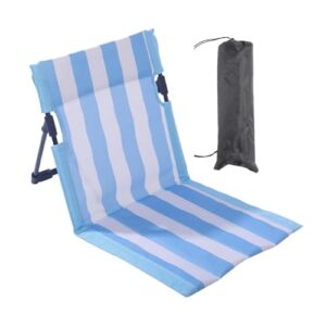 Ergonomische Strandliege mit klappbarer Bauweise, Verstelleinheit und Lendenwirbelstütze für unbeschwerten Freizeitgenuss im Garten oder am Pool.