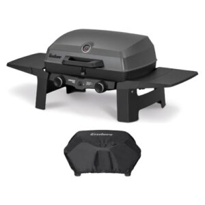 Gasgrill für den Außenbereich, mobiler Grill mit zwei Edelstahlbrennern und großem Grillplatz