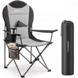 Ergonomischer Campingstuhl mit gepolsterter Sitzfläche und faltbar bis 160kg, ideal für Camping oder Outdoor-Aktivitäten