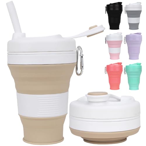 Faltbarer Silikonbecher aus lebensmittelechtem Silikon für Outdoor-Aktivitäten, BPA-frei und wiederverwendbar