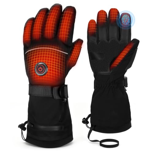 Beheizbare Handschuhe für Damen und Herren in Schwarz, ideal für kalte Umgebungen wie Kühlräume oder Schneeschaufeln