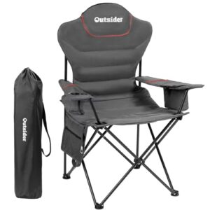 Campingstuhl mit Kühltasche, 160 kg Tragfähigkeit, klappbar und leichtgewichtig