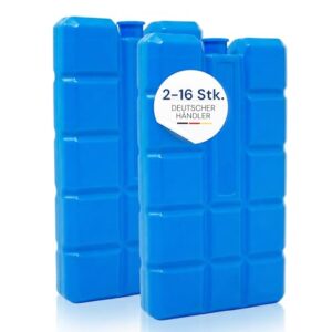 ToCi Kühlakkus Set mit 2x je 200 ml Kühlelementen für eine effektive Kühlung in Kühltaschen, Lunchboxen und Kühlboxen. Bis zu 12 Stunden Kühlung garantiert.