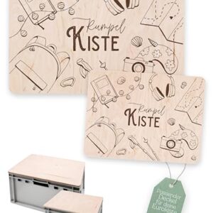 ABENTEUERNAH Eurobox Deckel 60x40, Holzdeckel Sitz, Eurokiste mit Einsatz - Erlebnis-Verpackung in der besten Form!