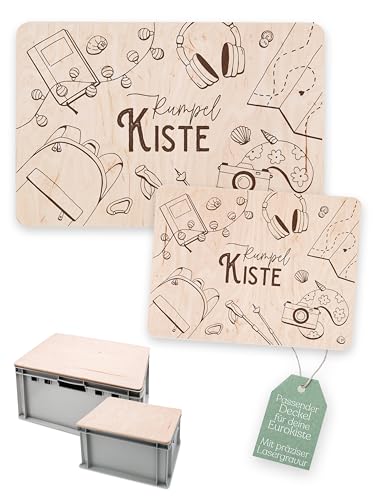 ABENTEUERNAH Eurobox Deckel 60x40, Holzdeckel Sitz, Eurokiste mit Einsatz - Erlebnis-Verpackung in der besten Form!