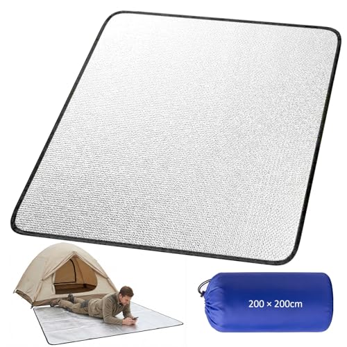 Alu Isomatte Schaummatten Schlafmatte 200x200cm für Camping und Outdoor
