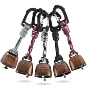 Set mit 5 Metall-Bärenabwehrglocken für Wanderer und Camper - Sicherheit bei Outdoor-Aktivitäten erhöhen