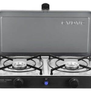 Tragbarer Gaskocher CADAC 2 Cook 2 Pro mit zwei Brennern und integrierter Piezo-Zündung für Camping und Outdoor-Aktivitäten