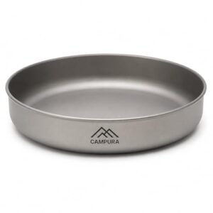 Campura Titan Camping Teller tief 20 cm mit Transportbeutel, runder Outdoor-Teller für Reisen und Camping
