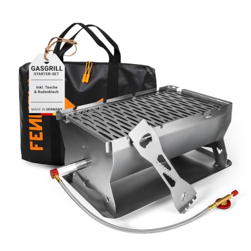 Fenster faltbarer Gasgrill aus Edelstahl mit integrierter Transporttasche und Fettwanne