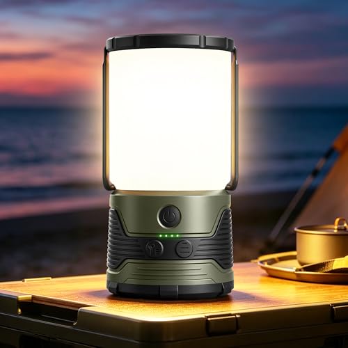 Die Glocusent Campinglampe ist eine vielseitige Beleuchtungsanordnung für Outdoor-Abenteuer. Sie bietet hohe Lichtstabilität, eine flexible Beleuchtungsanordnung und kann auf verschiedene Weise betrieben werden.