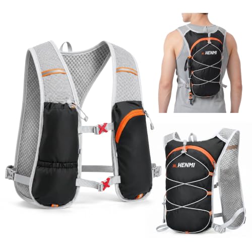 Henmi 5L Laufweste für Damen und Herren - Leichter Rucksack für Joggen, Wandern oder Radfahren mit atmungsaktivem Material und robuster Konstruktion