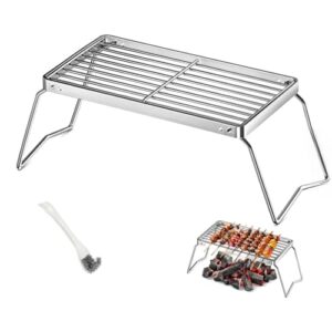 Klappbarer Grillrost aus Edelstahl für Outdoor-Grillen, Camping und Picknicks