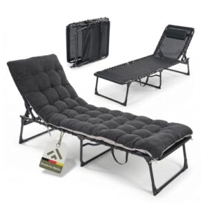 Novaterra Klappbare Sonnenliege XXL mit Aluminiumgestell für Camping und Strandurlaub. Komfortable Liegefläche und robustes Aluminiumgestell.