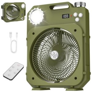 Camping Ventilator mit LED-Anzeige und automatischer Oszillation, perfekt für Outdoor-Abenteuer und Zeltlager
